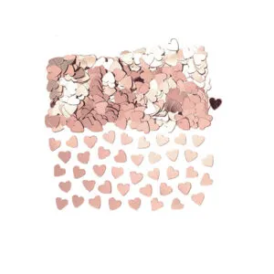 Konfetti: Hjerter - Rosegull - 14g