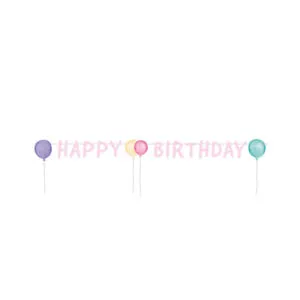 Banner / Girlander: "Happy Birthday" - 150 x 13,8cm