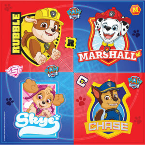 Servietter (16stk): Paw Patrol - Blå - 16,5cm