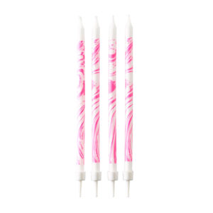 Kakelys (12stk): Marmor Rosa - 12cm