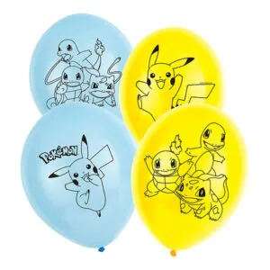 Lateksballonger (6stk): Pokemon - 27,5cm