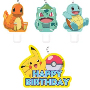 Kakelys (4stk): Pokemon - 7,8cm