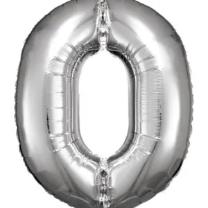 Folieballong / Tallballong: Alle Tall - Sølv - 88cm