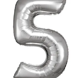 Folieballong / Tallballong: Alle Tall - Sølv - 88cm - 5