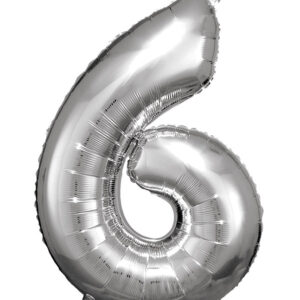 Folieballong / Tallballong: Alle Tall - Sølv - 88cm - 6