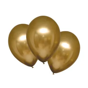 Lateksballonger (6stk): Satin Luxe Gold Sateen - 27,5cm