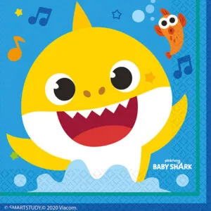Servietter (16stk): Baby Shark - 16,5cm
