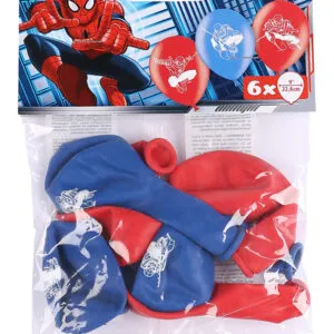 Lateksballonger (6stk): Spiderman - 23cm