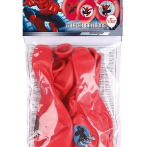 Lateksballonger (6stk): Spider-Man - 27,5cm