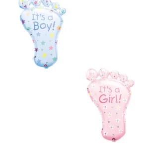 Folieballong: "It's a Baby Boy / Girl - Fot - 58 x 82cm