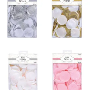 Konfetti (300stk): Roseblader - 5,8 x 5,3cm - Flere farger