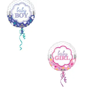 Folieballong: "Baby Boy / Girl" - 43cm