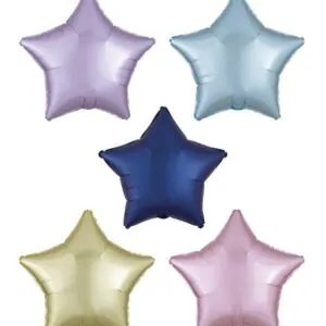 Folieballong: Stjerne - Flere farger (Matt) - 43cm
