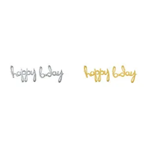 Folieballong / Ballongbanner: "happy b.day" - Flere farger - 88 x 63cm