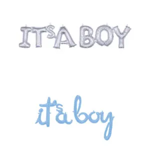 Folieballong / Ballongbanner: "It's A Boy" - Flere farger