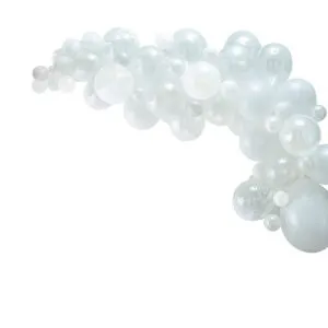 Ballongbue: Hvit Chrome - Gjør-det-selv (DIY) sett