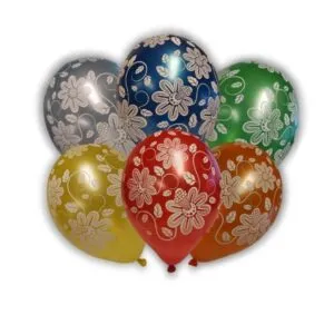 Lateksballong: Blomster - Flere farger - 30cm - Per stk