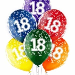 Lateksballong: "18" - Flere farger - 30cm - Per stk - Blå