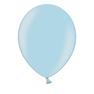 Lateksballonger (25stk): Metallic - Flere farger - 12cm - Light Blue (Metallic)