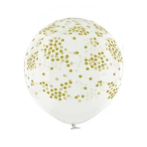 Lateksballong: Konfettiballong - 60cm - Crystal