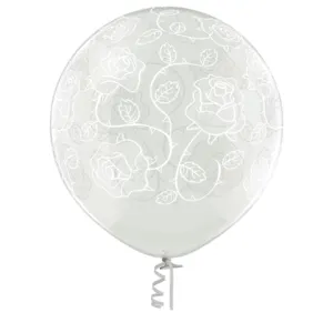 Lateksballong: Roser - 60cm - Crystal