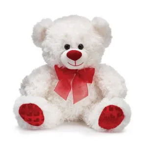 Bamse: Valentine Bjørn med Rød Sløyfe - 25cm