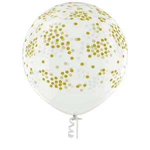 Lateksballonger (2stk): Konfettiballonger - 60cm - (Crystal)