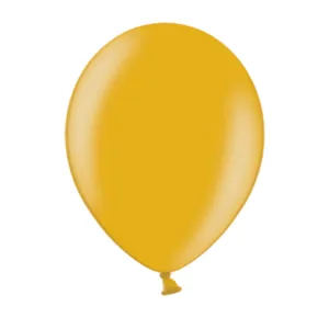 Lateksballonger (100stk): Metallic - Flere farger - 12cm - Gold (Metallic)