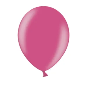 Lateksballonger (100stk): Metallic - Flere farger - 12cm - Fuchsia (Metallic)