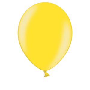 Lateksballonger (100stk): Metallic - Flere farger - 12cm - Citrus Yellow (Metallic)
