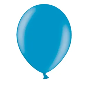 Lateksballonger (50stk): Metallic - Flere farger - 30cm - Cyan (Metallic)