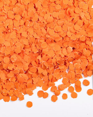 Konfetti: Papir rund 10mm - 15gram - Flere farger - Oransje