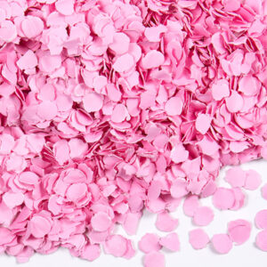 Konfetti: Papir rund 10mm - 15gram - Flere farger - Lys Rosa