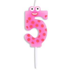 Kakelys / Tallys: Morrofjes - Rosa - Ulike tall - 5cm - 5
