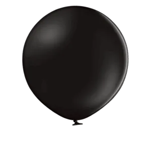 Lateksballonger (2stk): Black (Pastel) - 60cm