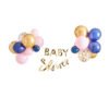 Banner / Girlander & Ballongdekor: "Baby Shower" - Rosa - 3m