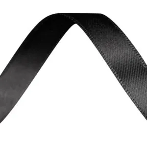 Bånd: "Silke" - Black 9mm x 3meter