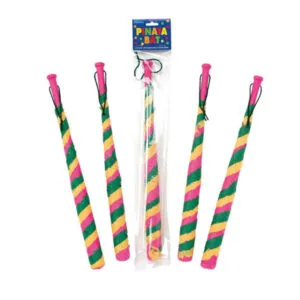 Klubbe / Pinne: til Pinata (i tre) - Fargerik - 45cm