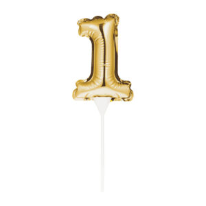 Kaketopp: Ulike tall - Gull - 13cm - 1