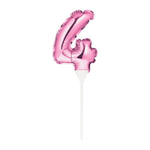 Kaketopp: Ulike tall - Rosa - 13cm - 4