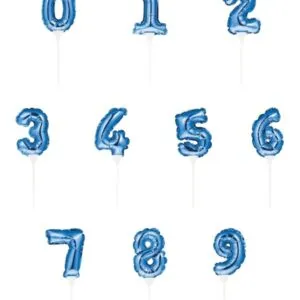 Kaketopp: Ulike tall - Blå - 13cm