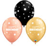 Lateksballonger (25stk): "Happy Birthday" - 28cm