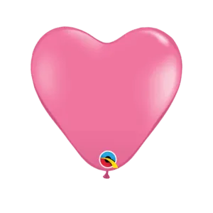 Lateksballonger (50stk): Hjerte - Flere farger - 38cm - Rose (Fashion Tone)