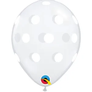 Lateksballonger (100stk): Polka Dots - 12,5cm
