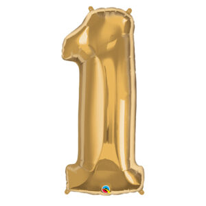 Folieballong / Tallballong: Ulike tall - Gull - 86cm - 1