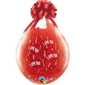 Gave i Ballong (25stk): "I Love You" - 46cm