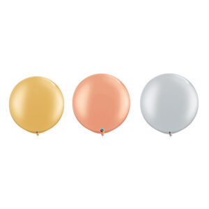 Lateksballonger (2stk): Flere farger (Metallic) - 76cm