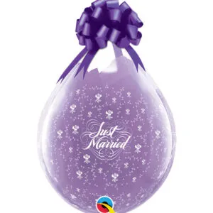 Gave i Ballongen (25stk): Just Married - 48cm