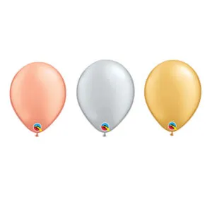 Lateksballonger (100stk): Flere farger (Metallic) - 13cm