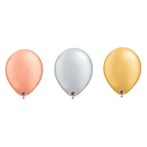 Lateksballonger (100stk): Flere farger (Metallic) - 28cm